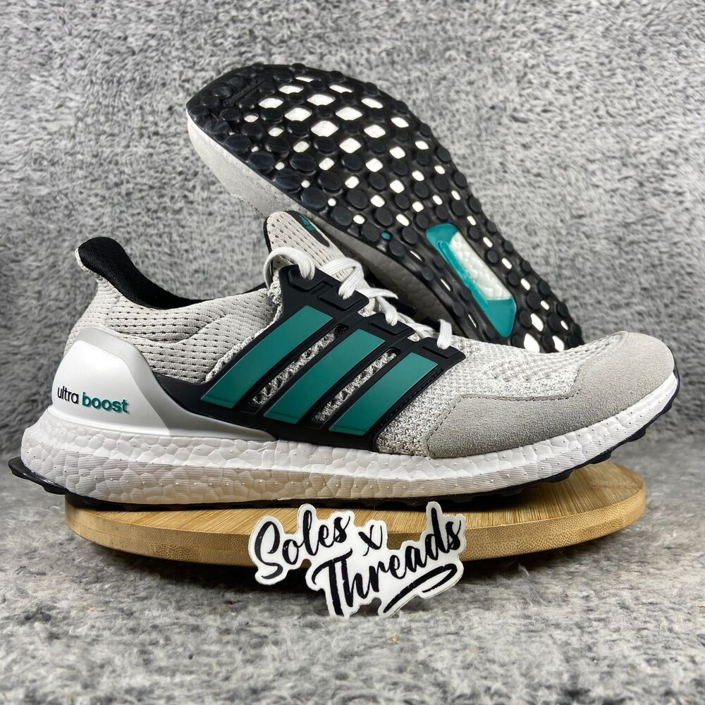 Adidas UltraBoost 1.0 Running Size 11 Men White Pure Teal Grey JQ0823